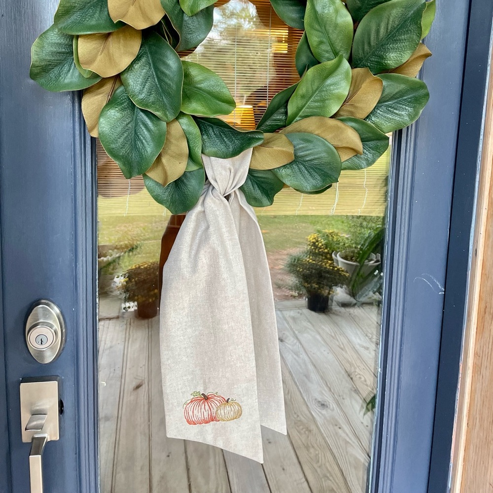 Pumpkin Wreath Scarf